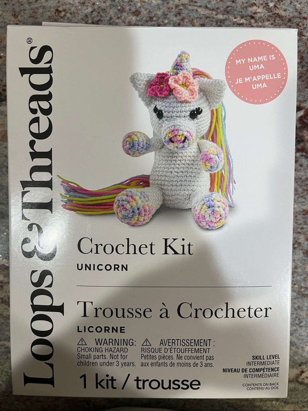Loops & Threads UNICORN Crochet Kit, New - Picture 3 of 3